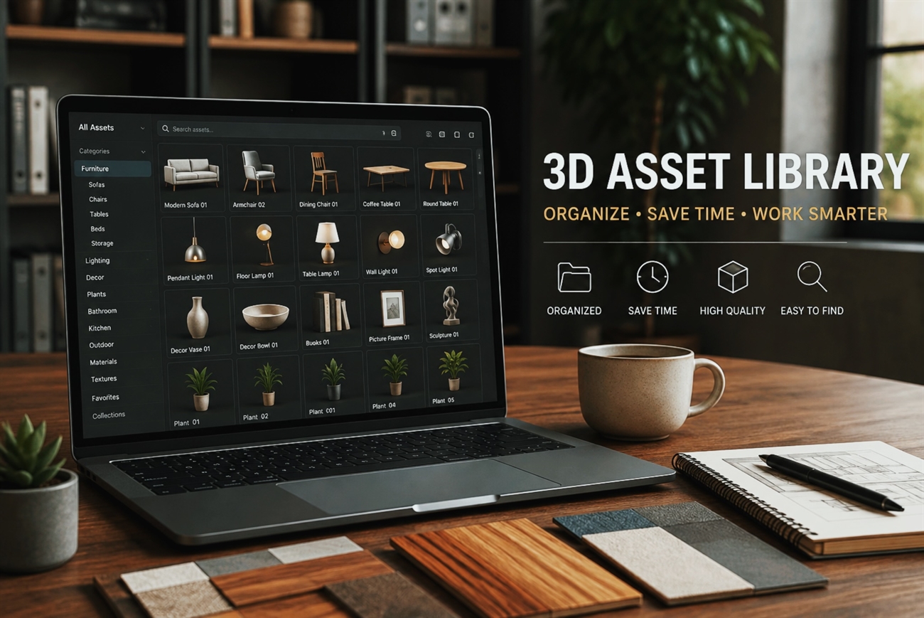 How to Build a Professional 3D Asset Library for ArchViz