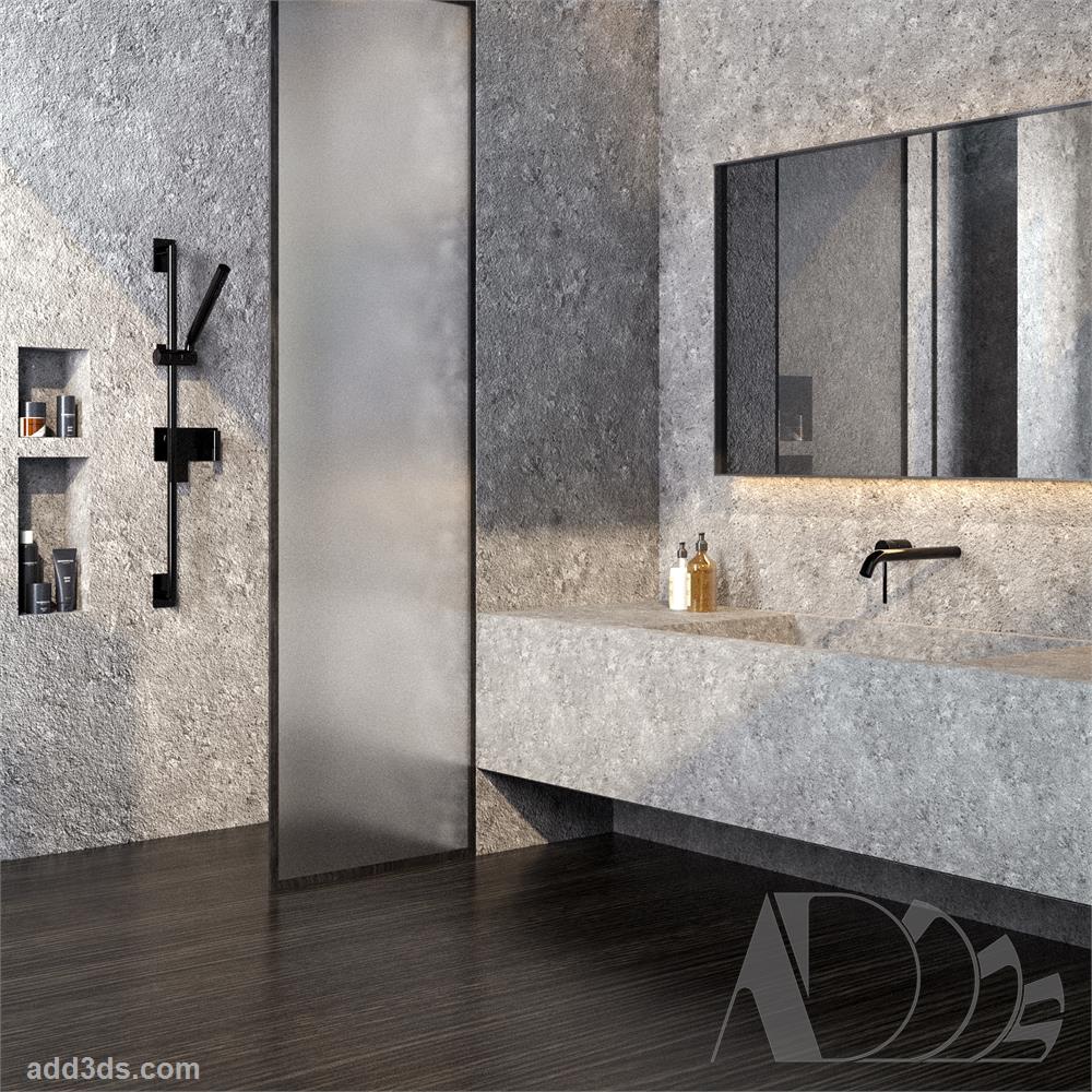 Add3ds Cement PBR Material 05 Preview 03